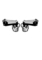 pistolet flingue revolver arme double main