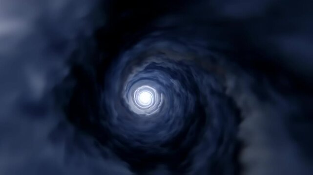 cloud vortex with lightning