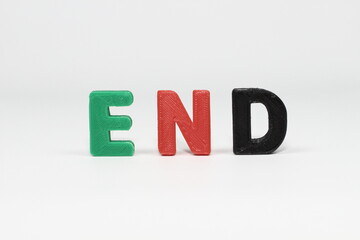3Dプリント「END」文字、新しい時代