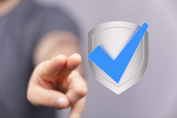 Digital security, data protection, online safety, privacy shield, secure access, verified,...