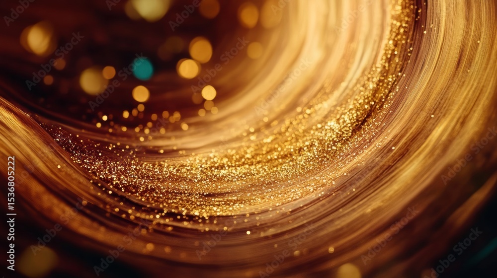 Aufkleber swirling golden particles create a mesmerizing visual effect in motion