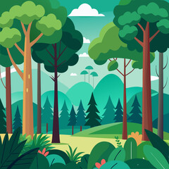Fototapeta premium landscape with trees