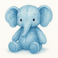 Elefante bebê  fofa ilustração em aquarela para crianças e sites educativos