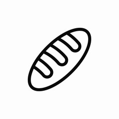 bread loaf icon sign vector