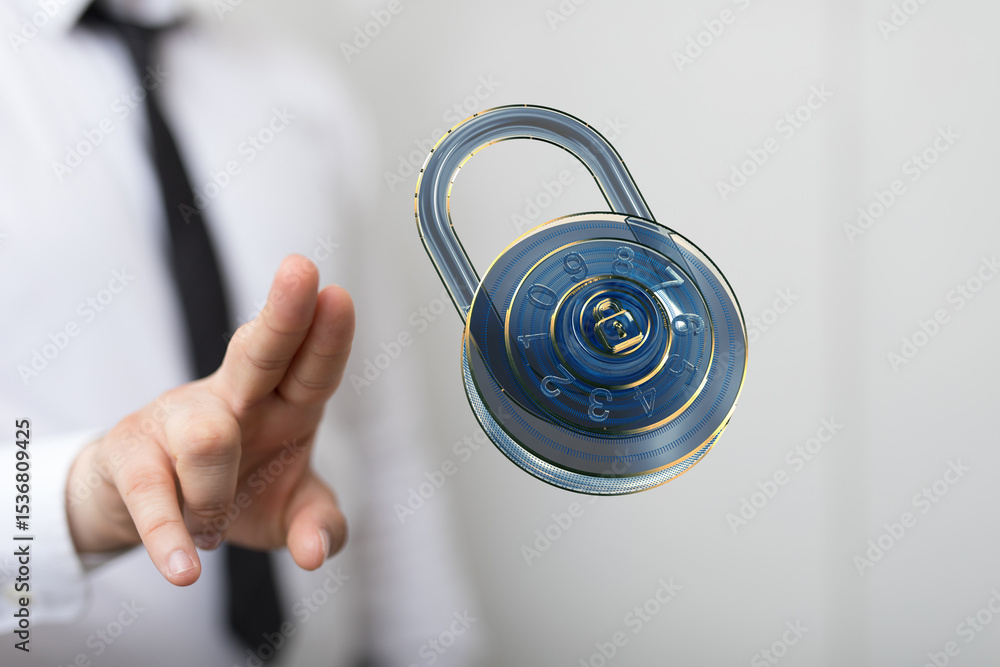 Poster Enhance your online security with strong passwords and data encryption. Protect your information from cyber threats.