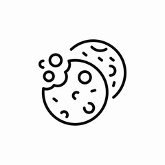 cookie bite icon sign vector