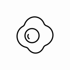 fried egg icon sign vector