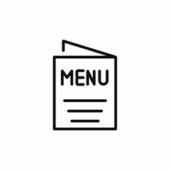menu paper icon sign vector