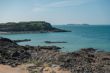 View of the beach of Saint-Malo, France