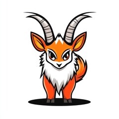 Obraz premium Cute cartoon goat