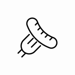 sausage meal icon sign vector
