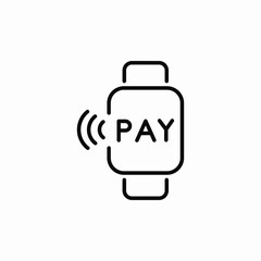smartwatch payment icon sign vector