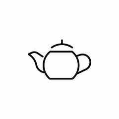 tea serving icon sign vector