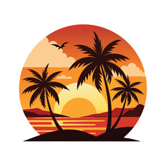 palm trees on the beach