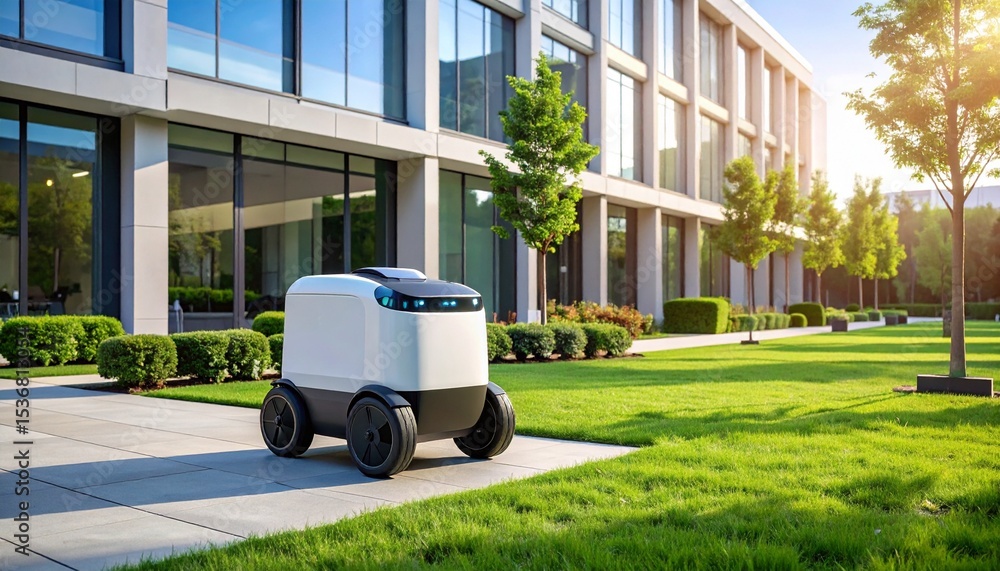 Poster versatile self-motion controlled robot designed for indoor and outdoor environment navigation