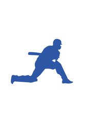 silhouette joueur cricket