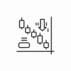 candlestick statistics presentation icon sign vector