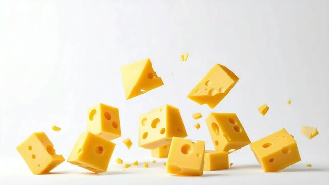 Floating Cheese Cubes: A Dairy Delight
