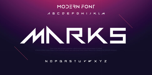 Creative modern technology alphabet fonts. Abstract typography urban sport, techno, fashion, digital, future creative logo font. vector illustration