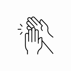high five icon sign vector