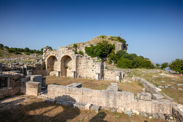 Fototapeta premium View from the Kremna Ancient City in Bucak, Burdur - Turkey.