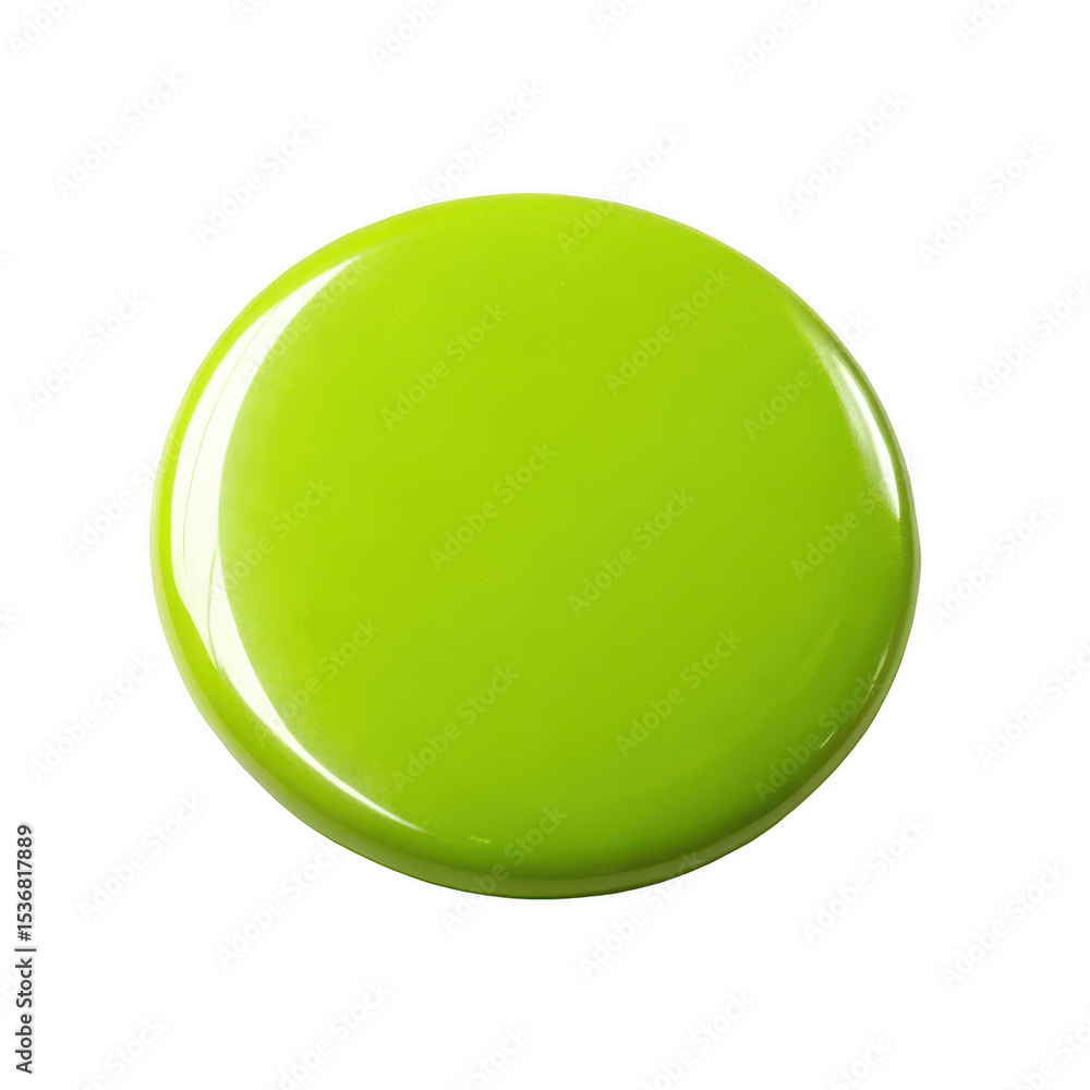 Poster bright green circle blob isolated on transparent background