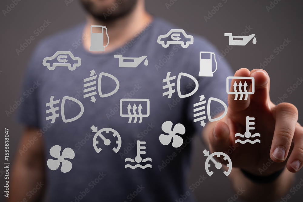 Aufkleber Learn to recognize and understand common car dashboard warning lights and symbols.  Prevent costly repairs!