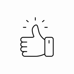 thumbs up icon sign vector