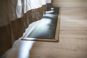 A forced air furnace closeup. Heating system for house or apartment.