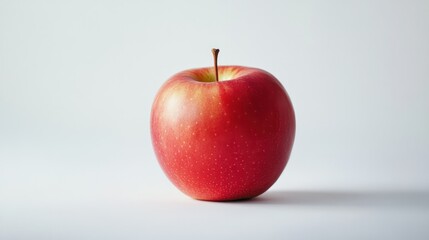 Fresh shiny red with smooth skin and a small stem, isolated on a white background for healthy eating, nutrition, snack, fruit, produce, organic, natural