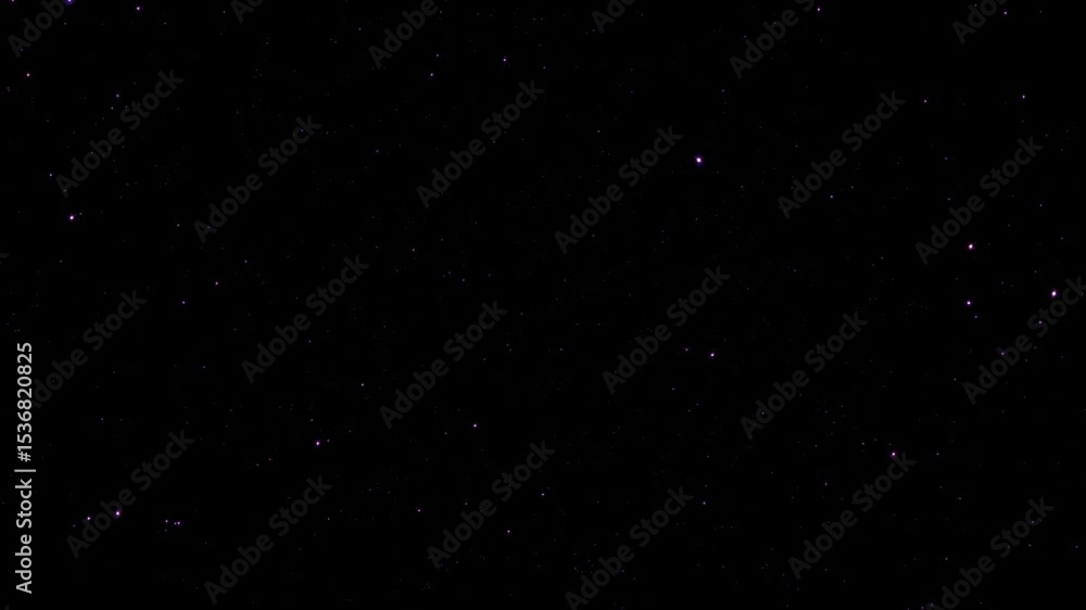 Poster loop glow flickering stars particles animation space travel abstract on black background. space trav