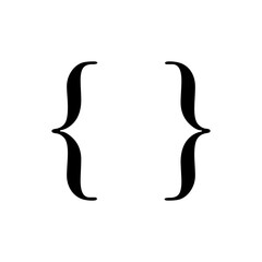 Curly braces { }