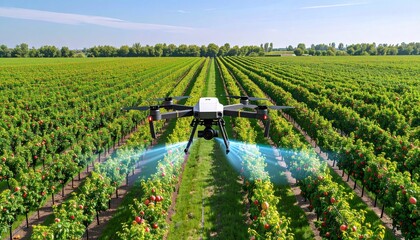 Autonomous precision agriculture drone flying over vineyard for lidar crop mapping
