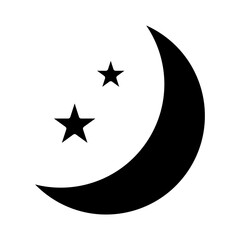 Moon and crescent icon