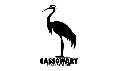 Cassowary icon. cassowary vector illustration, cassowary logo design and cassowary isolated on white background