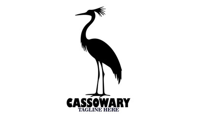 Cassowary icon. cassowary vector illustration, cassowary logo design and cassowary isolated on white background
