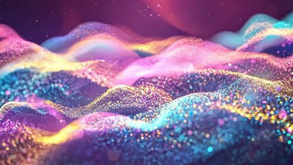 Colorful Particle Wave Flow Motion Background