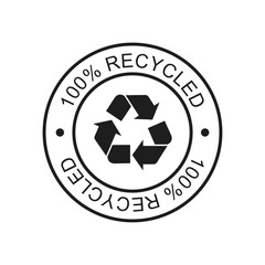  100% recycled vector