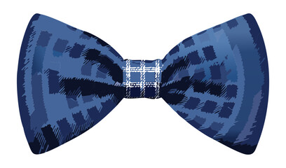 Stylish Navy Plaid Bowtie Gentleman Wear