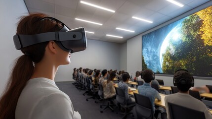 VR experience in classroom setting