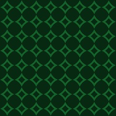 Seamless funeral pattern, superellipse on dark green background, diagonal, square
