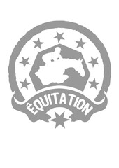 equitation tampon logo cavalier cheval obstacle