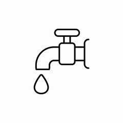tap water icon sign vector