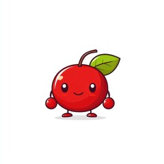 Cute cartoon cherry character