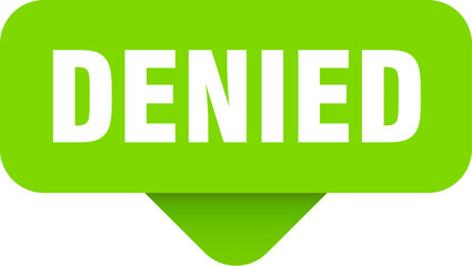 denied sticker. denied sign on transparent background