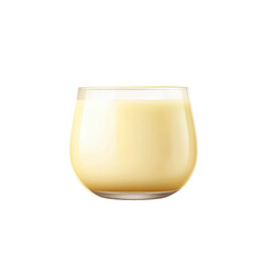 Creamy Yellow Beverage in a Glass