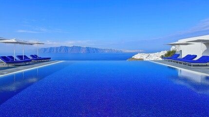 Infinity pool with panoramic ocean views.