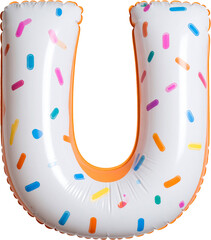 도넛 스타일 알파벳 모양 수영장 튜브