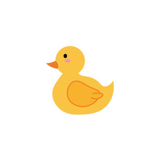 Yellow Duck Head Vector Clipart Icon