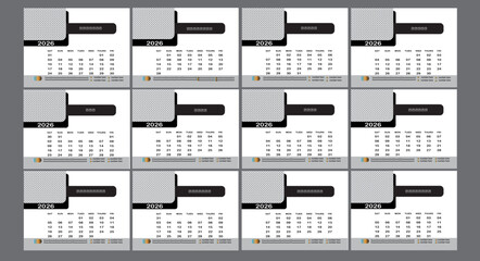 Desk calender  design  2026